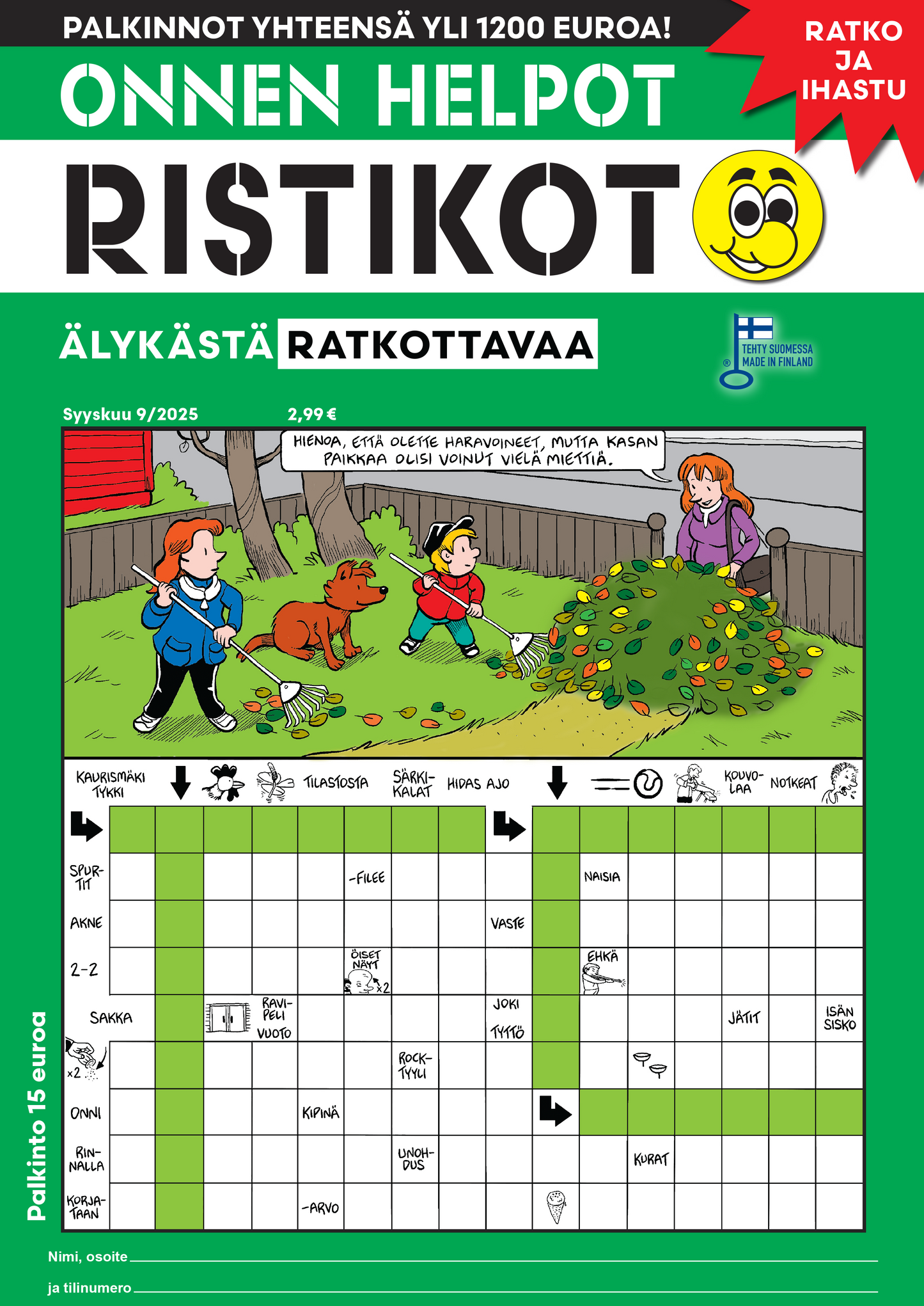 Onnen Helpot Ristikot | Vuositilaus